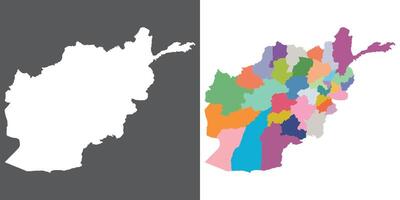 Afghanistan map. Map of Afghanistan in set vector