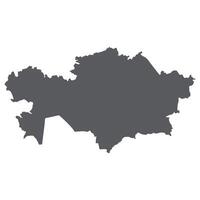 Kazakhstan map. Map of Kazakhstan in grey color vector