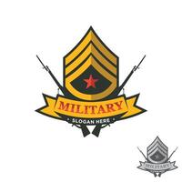 Military badges emblem and army patches typography vector