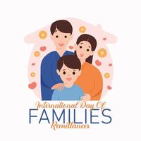 International Day of Families Remittances Colorful vector template design