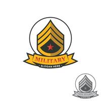 Military badges emblem and army patches typography vector