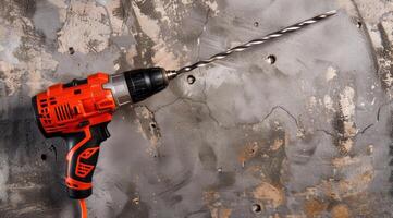 AI generated Hammer drill to drill the wall. photo