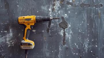 AI generated Hammer drill to drill the wall. photo