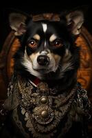 AI generated Regal Canines Elegant Portraits of Royal Dog photo