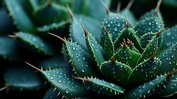 AI generated The texture of a cactus spine is revealed in sharp detail, highlighting nature's self-defense mechanisms photo