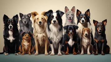 AI generated Dogs of Various Breeds and Sizes photo