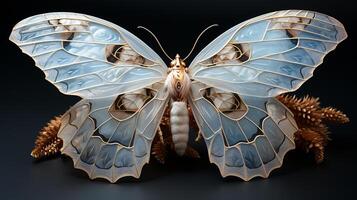 AI generated Moth Scales The tiny scales on the wings of a moth, showcasing the intricate patterns that contribute to their camouflage photo