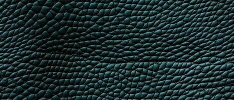 AI generated Close-up of teal textured leather showing the intricate pattern and tactile surface detail. Green pattern Leather Detail photo