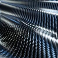 AI generated Close-up of a black metallic surface with a wavy, ripple pattern creating an abstract texture photo