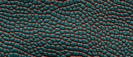 AI generated Highly detailed close-up of teal snake skin texture with a diamond pattern, highlighting the unique beauty of reptilian scales. Green Snake Skin photo