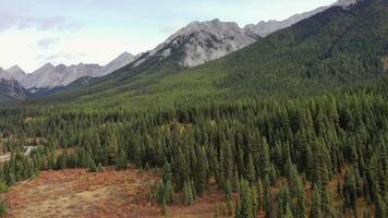 Antenne Aussicht von Johnston Schlucht, felsig Berge, Kanada. video