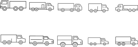 Dynamic Truck Line Art Vector Enhance Your Designs with Precision