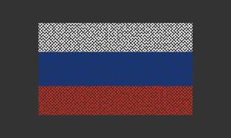 ruso bandera malla modelo con oscuro antecedentes vector