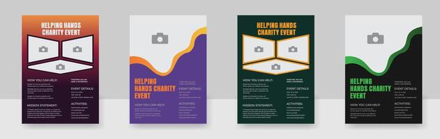 Fundraising Charity Flyer, Donation Banner, Charity flyer template vector