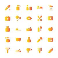 Personal Care Icon Set - Fill Gradient vector