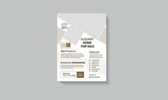 Real estate house property flyer template vector