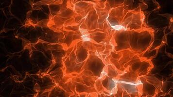 Orange glühend abstrakt Feuer. Hintergrund. 4k video