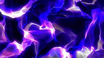 Purper gloeiend plasma. abstract gekleurde deeltje rook. achtergrond. 4k video