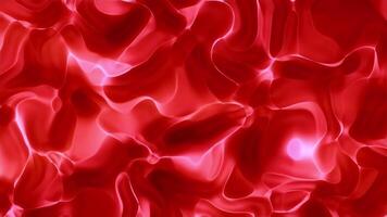 Red satin abstract jellybean background. Fabric texture 4k video