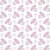 Five stars delightful trendy red color repeating pattern vector illustration background