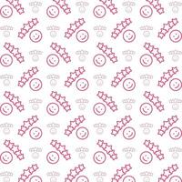 Five stars delightful trendy red color repeating pattern vector illustration background