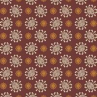 Fingerprint flat icon repeating trendy pattern multicolor brown vector illustration background