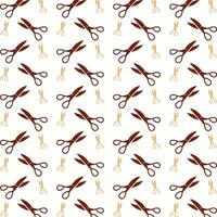 Tailor shears attractive trendy multicolor repeating pattern vector illustration background