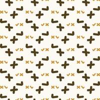 Check and cross multicolor trendy golden repeating pattern vector illustration background