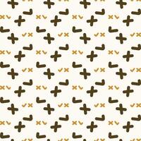 Check and cross multicolor trendy golden repeating pattern vector illustration background