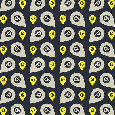 Parking sign repeating pattern trendy style icon beautiful vector illustration background