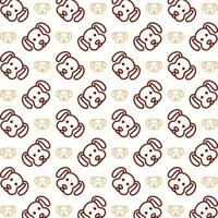 Dog attractive trendy multicolor repeating pattern vector illustration background