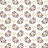 Dog attractive trendy multicolor repeating pattern vector illustration background