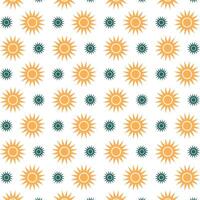 Sun icon brilliant trendy multicolor repeating pattern vector illustration background