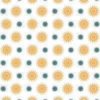 Sun icon brilliant trendy multicolor repeating pattern vector illustration background