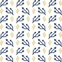 USB wonderful trendy multicolor repeating pattern vector illustration background