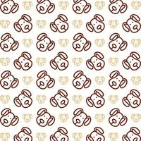 Slim dog attractive trendy multicolor repeating pattern vector illustration background