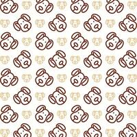 Slim dog attractive trendy multicolor repeating pattern vector illustration background