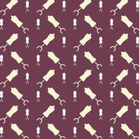 Mannequins repeating trendy pattern multicolor attractive vector illustration background