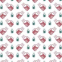 Honey tea gorgeous trendy multicolor repeating pattern vector illustration background