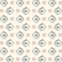 Sack of flour icon delightful trendy colorful repeating pattern vector illustration background
