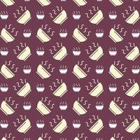 Hot food repeating trendy pattern multicolor attractive vector illustration background