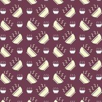 Hot food repeating trendy pattern multicolor attractive vector illustration background