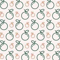 Orange adorable trendy multicolor repeating pattern vector illustration background