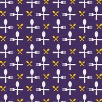 Fork stunning trendy multicolor repeating pattern vector illustration background