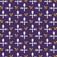 Fork stunning trendy multicolor repeating pattern vector illustration background