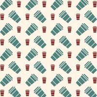 Coffee unique trendy multicolor repeating pattern vector illustration background