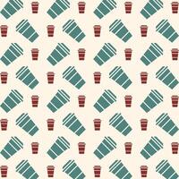 Coffee unique trendy multicolor repeating pattern vector illustration background