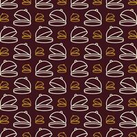 Food wonderful trendy multicolor repeating pattern vector illustration background