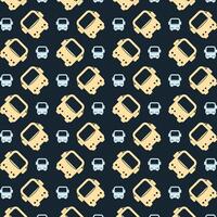 Bus charming trendy multicolor repeating pattern vector illustration background