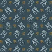 Fork and trowel sensational trendy multicolor repeating pattern vector illustration background